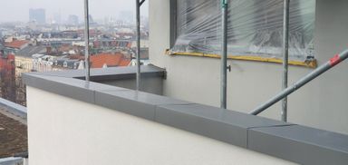 Mauerabdeckung mit Außenecke